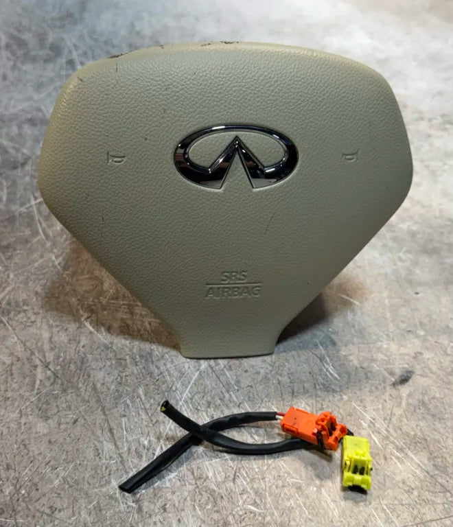 2007 - 2015 Infiniti G25 G35 G37 EX35 Steering Wheel Airbag Beige OEM