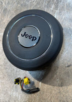 2013-2017 Jeep Wrangler Steering Wheel Airbag Black OEM