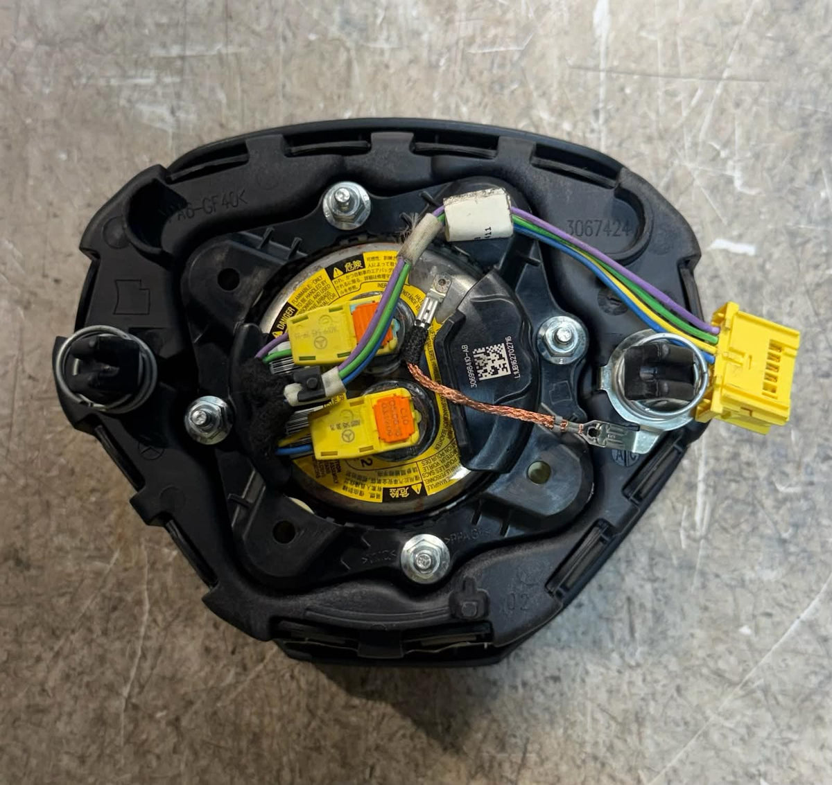 2017-2019 Infiniti QX30 Airbag Steering Wheel Airbag Black OEM